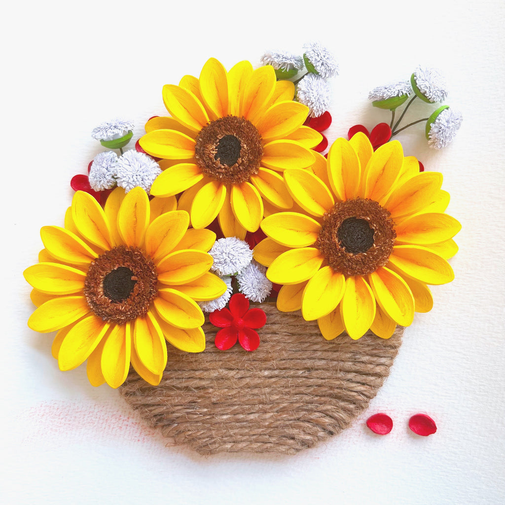 Sunflower Basket Decor