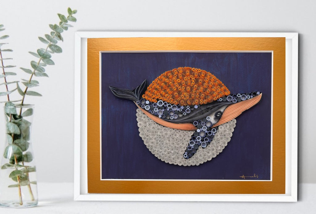 Whale Quilling Art