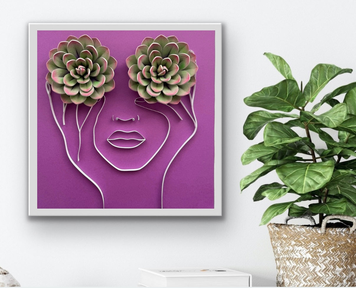 succulent artworks Succulent Love 3.0 Art Collection at Paper Sweetly