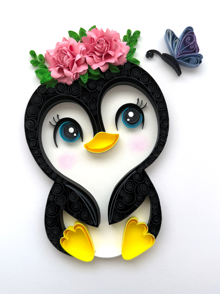 Penguin Paper Quilling art