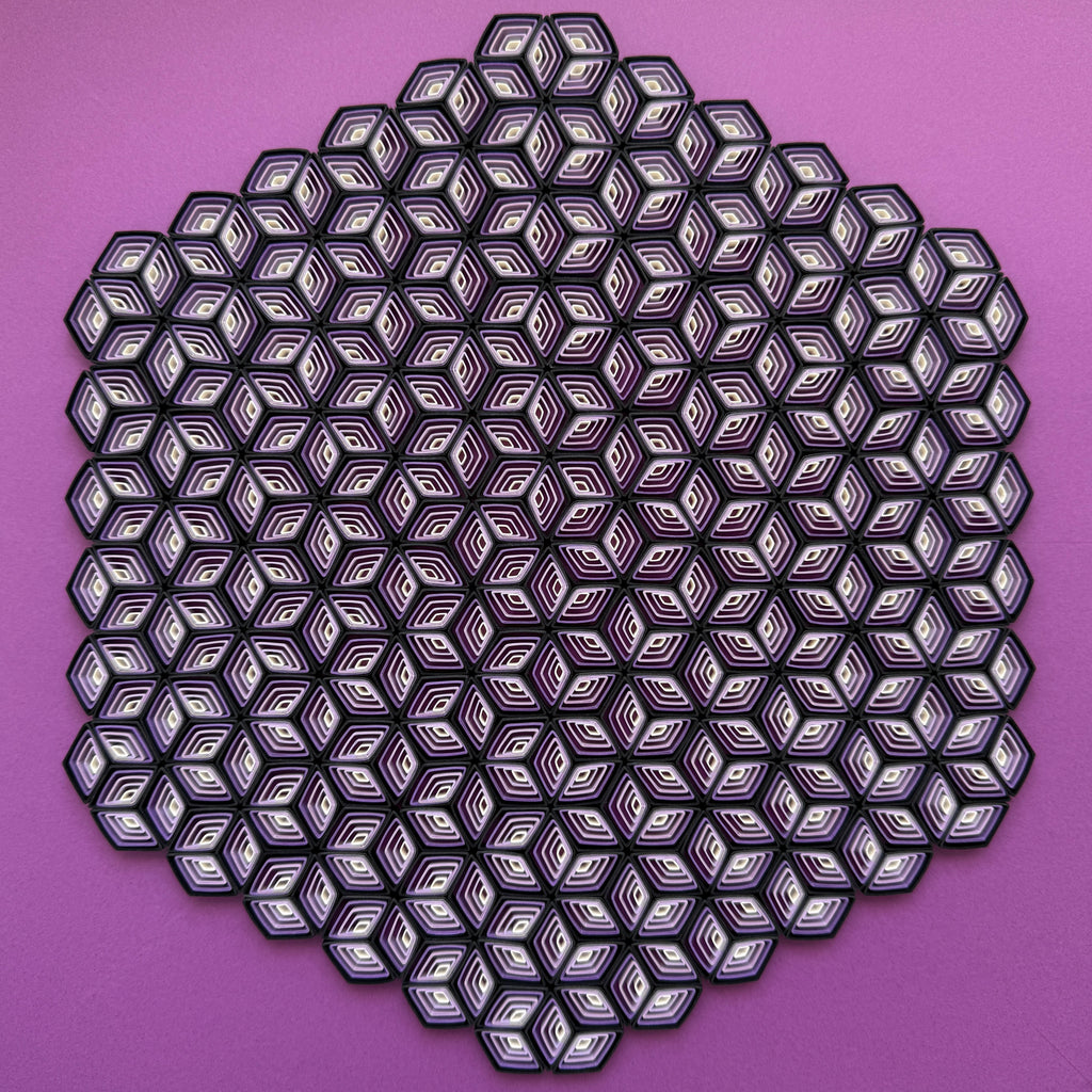 Sacred Geometry Purple Art Decor