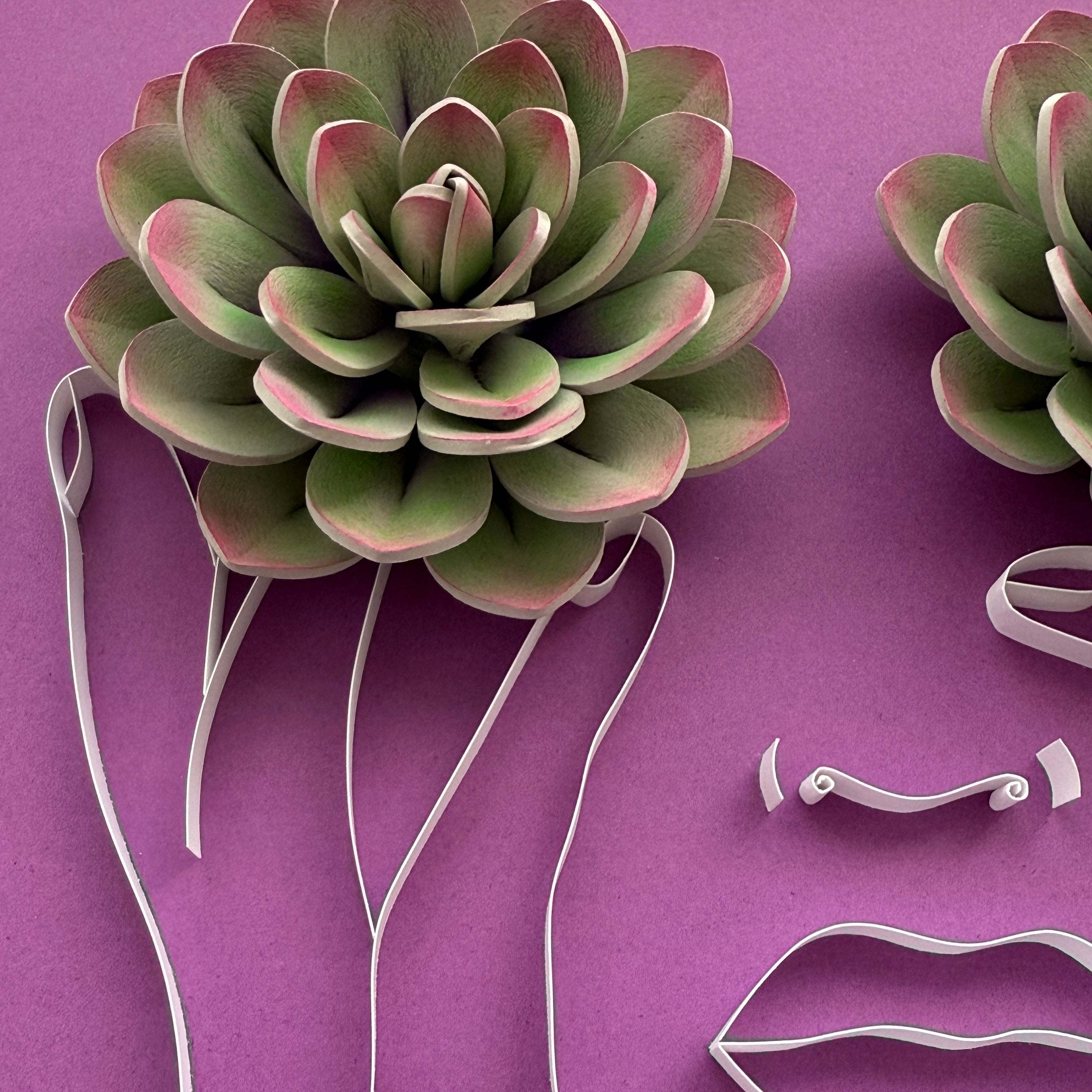 quilling succulents Succulent Love 3.0 Art Collection at Paper Sweetly