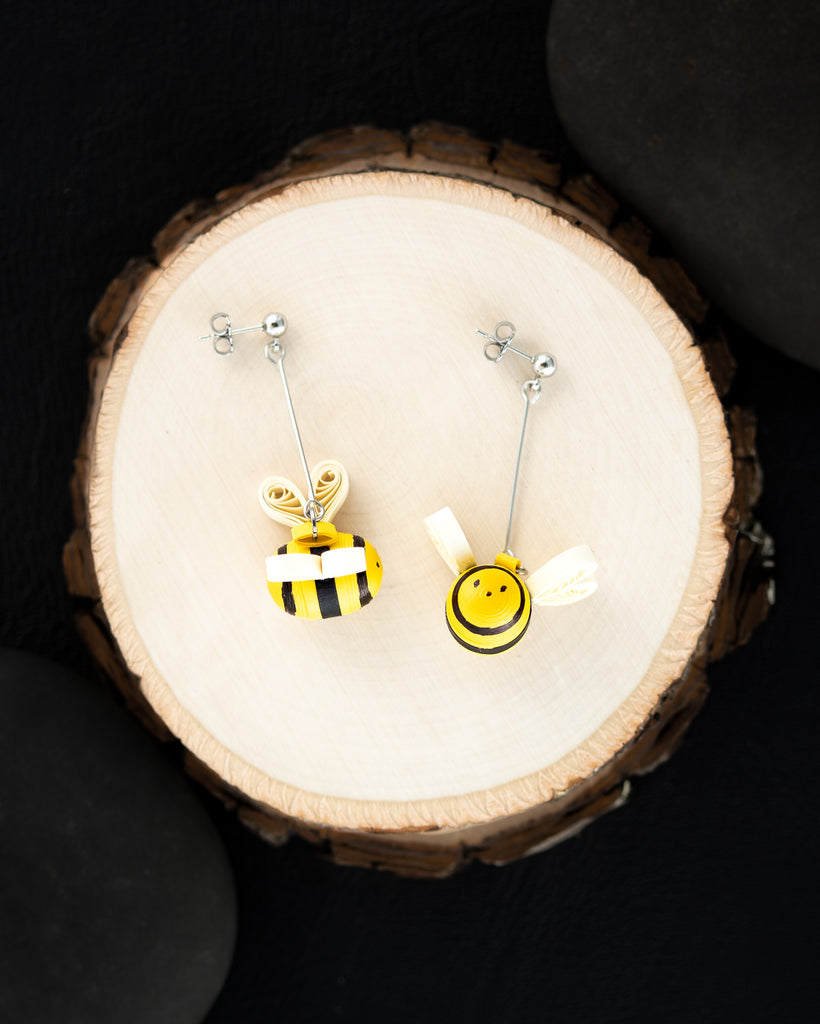 Brahmara - Bumble Bee Top Earrings