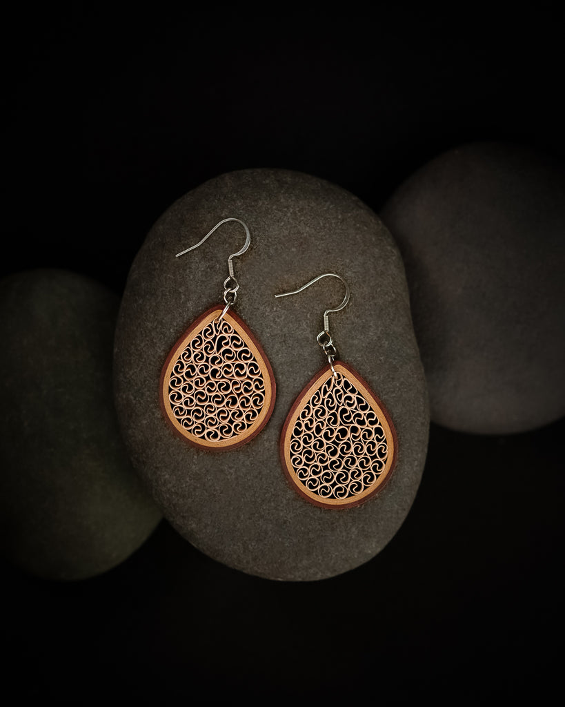 Brown Geometric Earrings