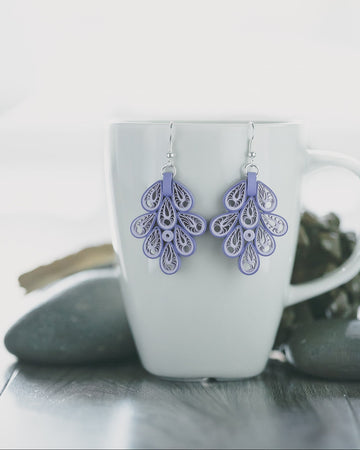 Purple Christmas Earring Gift