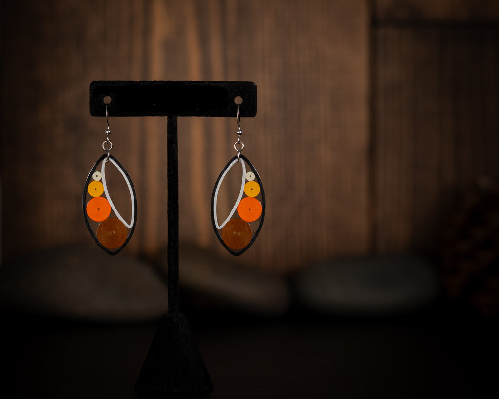 Light weight paper earrings