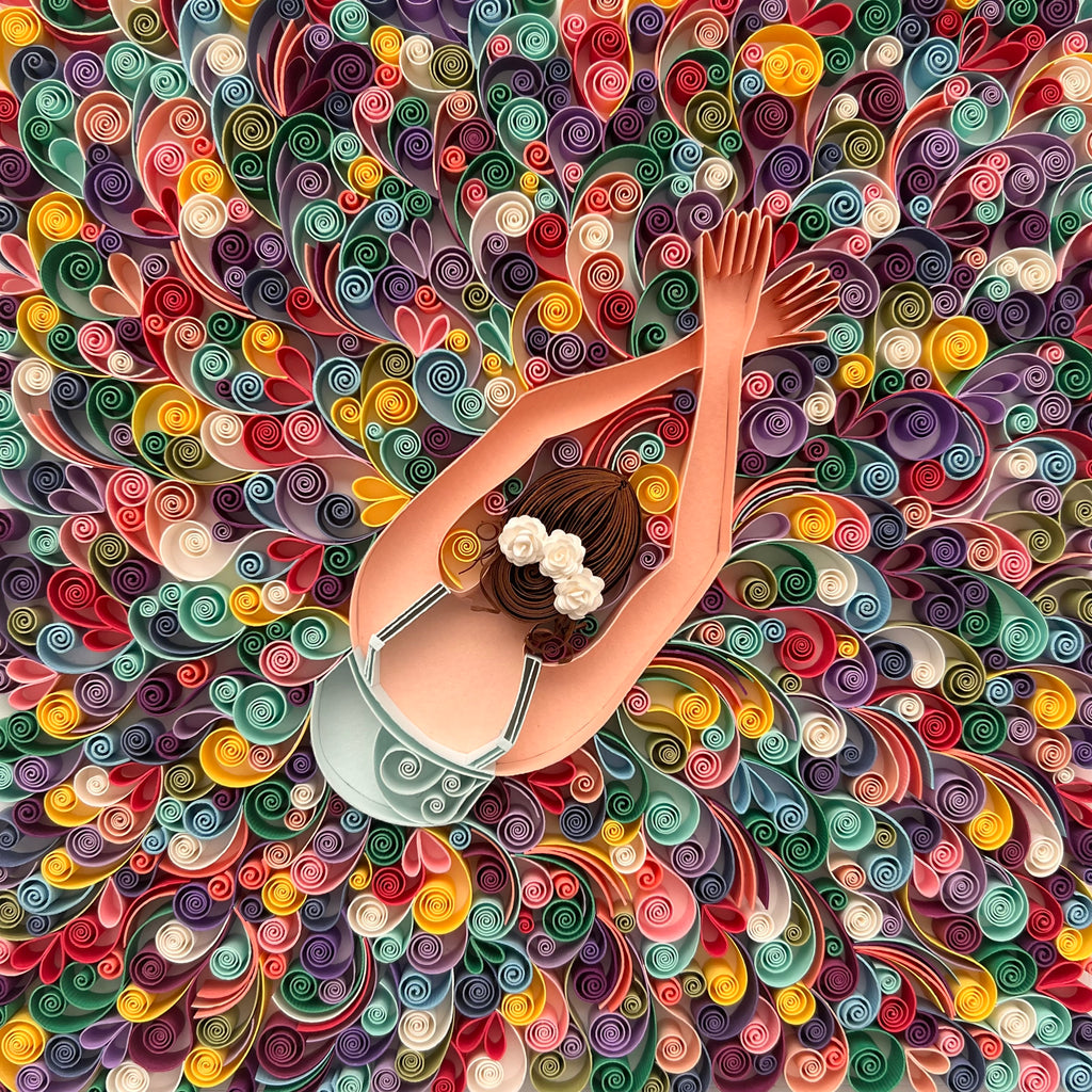 Ballerina Paper Quilling Art