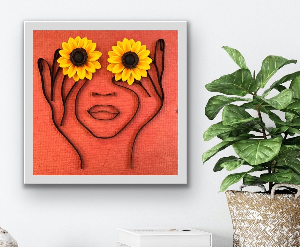 Paper Quilled Sunflower Art