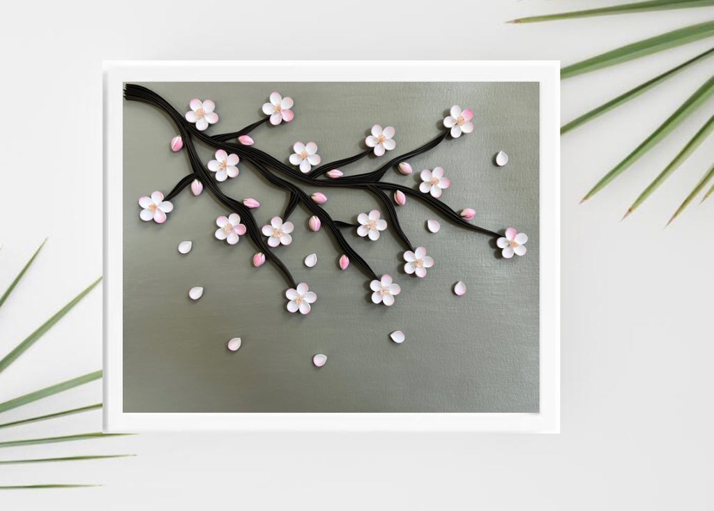 Cherry Blossom Tree Quilling Art