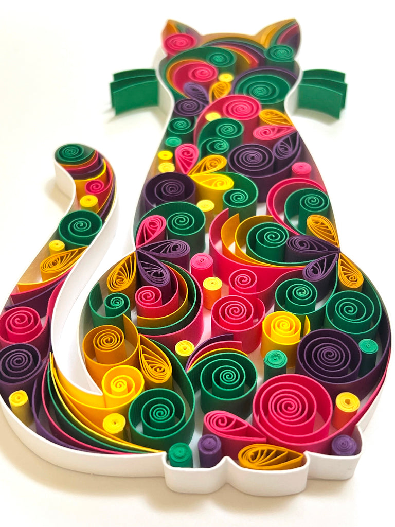 Cat Quilling Art Decor