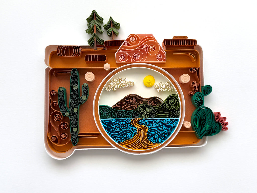 Camera Nature Paper Quilling Art