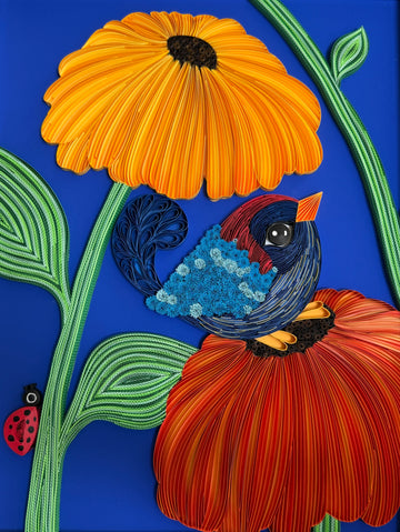 Bird paper Quilling Art