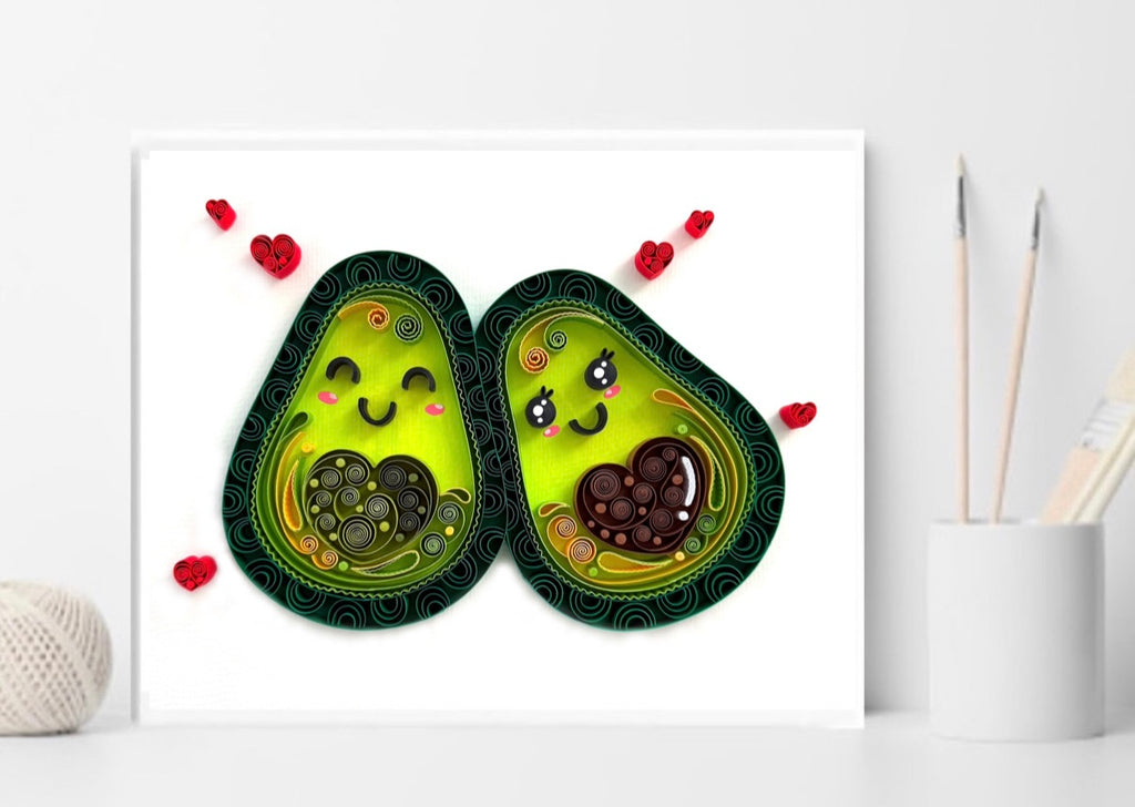 Avocado Paper Quilling Art