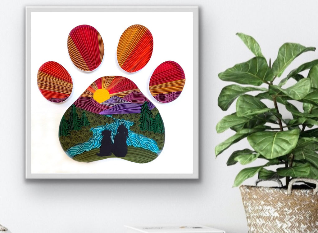 Nature Dog Quilling Art