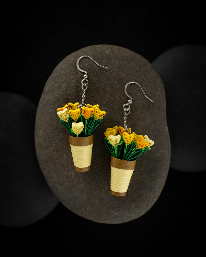 Flower pot Earrings