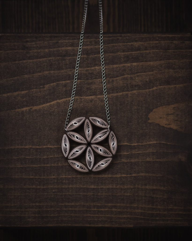 Flower Of Life Brown Top Necklace