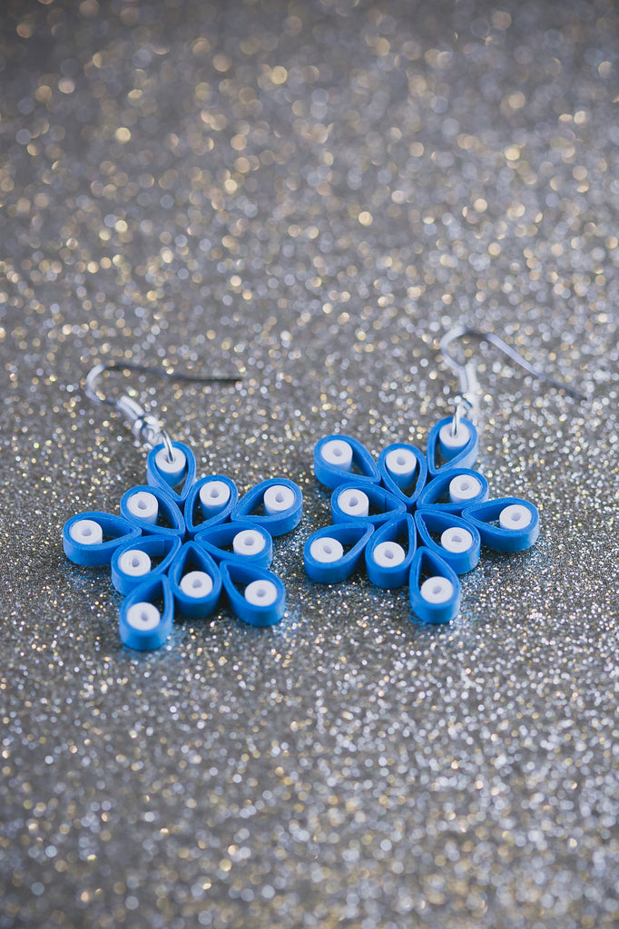 Nila - Blue Top Earrings