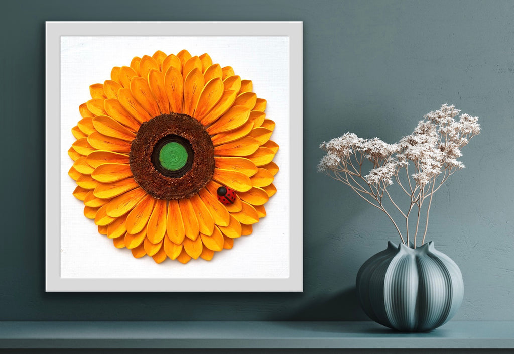 Sunflower Spring Art Decor Frame