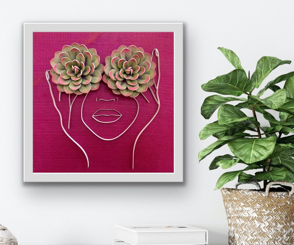 Succulent Plant Art Frame