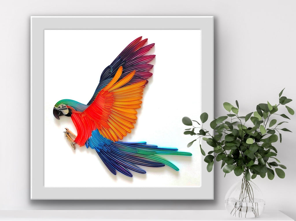Macaw Bird Art Frame