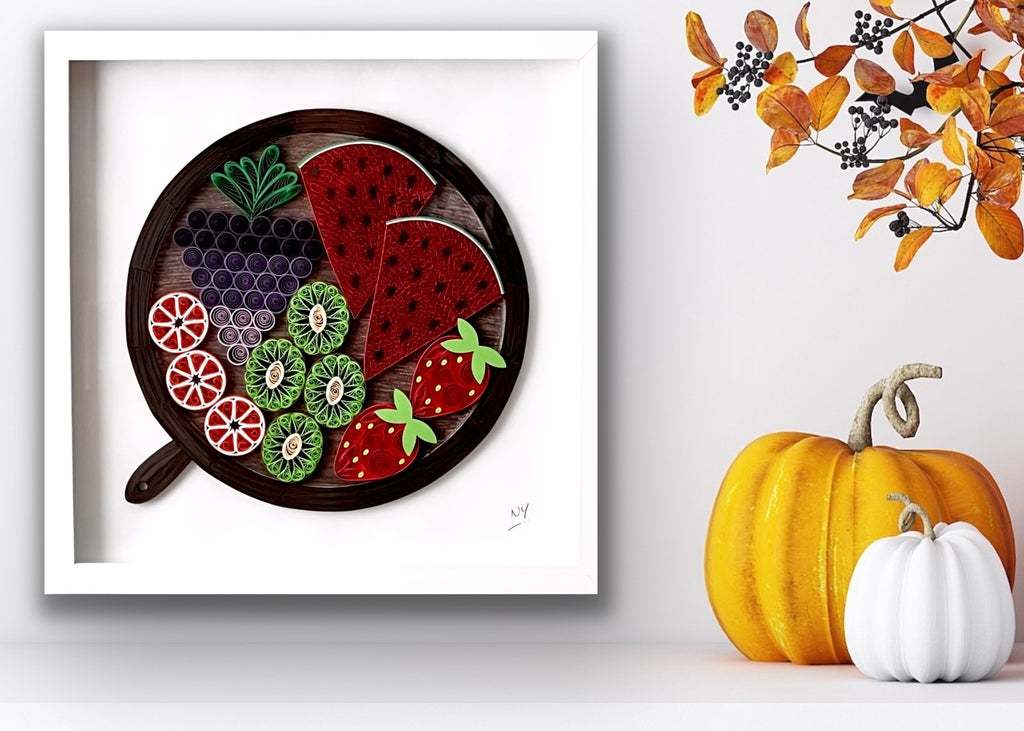 Fruit Platter Quilling Art Frame
