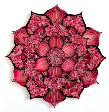 Pink Mandala Paper Art