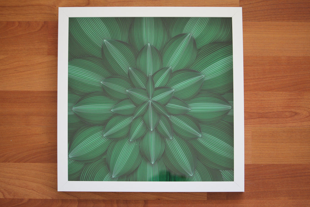 Trippy Geometric Paper Art Frame