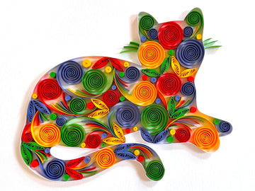 Cat 3d Paper Quilling Art