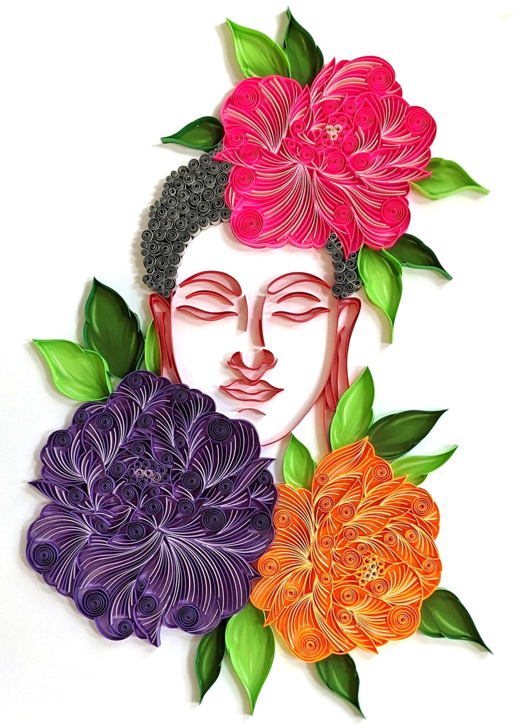 Floral Buddha Art Decor