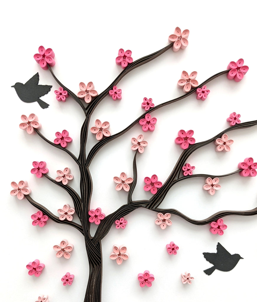 Paper Quilled Cherry Blossom Art